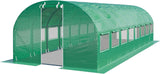 3x8m foil greenhouse Polytunnel, PE tarpaulin, green