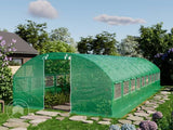 4x10m foil greenhouse polytunnel, PE tarpaulin, green