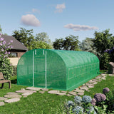 3x8m foil greenhouse Polytunnel, PE tarpaulin, green