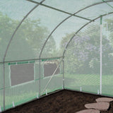 3x8m foil greenhouse Polytunnel, PE tarpaulin, green