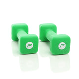 Neopren Short Dumbbell 2x 2kg Green Dumbbells w/Nonskid Handles