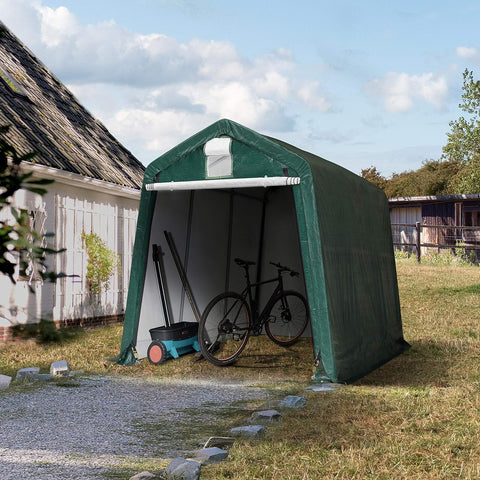 2.4x3.6m Tent Garage, PE Tarpaulin, Dark Green