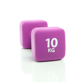 Neopren Short Dumbbell 10kg Purple Dumb-bell Nonskid Weight