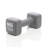 Neopren Short Dumbbell 6kg Grey Dumb-bell Nonskid Handle Weight