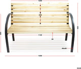 Garden Bench Wooden Steel Park Design