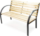 Garden Bench Wooden Steel Park Design