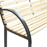 Garden Bench Wooden Steel Park Design