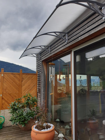 Front Door Canopy Made of Aluminum And Polycarbonate 3 Sizes