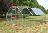 XXL  Enclosure 4x3x2m Aviary/ Chicken Coop with Sun Shade and Door