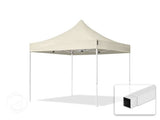 3x3m Steel Folding Pavilion, without side parts, Cream