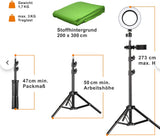 Green Screen Kit, This Green Screen Kit Includes, a Tripod, Ring Light, Microphone & Home Studio Backdrop with a Smartphone Holder