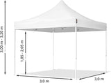 3x3m Steel Folding Gazebo, incl. 4 side panels ... Creen Red Black Cream