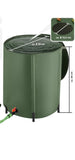 Rainwater Tank for Garden and Camping, Foldable Rain Barrel with Lid and Tap