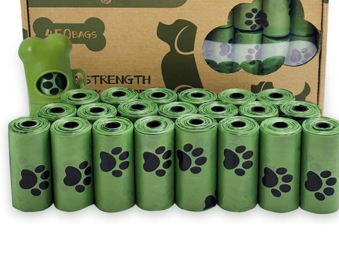 Dog / Cat Waste Bags 450 Bags Biodegradable with Dispenser  Doggy Bag 8 Month Supply