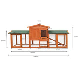 Rabbit Hutch Free Running Guinea Pig Rodent Hutches Cage Enclosure