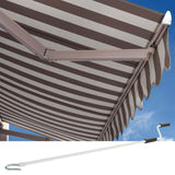 Articulated Arm Awning 2.5x2m Anthracite/White UV Protection