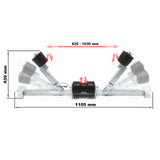 Boat bottom support 2204lbs 43.7" (1000kg 111cm) adjustable angle