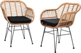 Set of 2 Bali Wicker Chairs