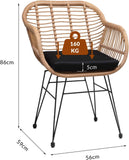 Set of 2 Bali Wicker Chairs