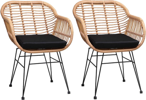 Set of 2 Bali Wicker Chairs
