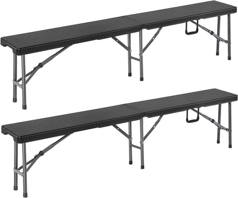 2 x folding bench, folding handle, 180 cm