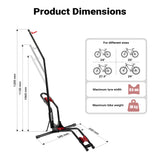 Freestanding Bike Rack 53 x 11 x 120 cm, Space-saving Versatile Design,