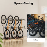 Freestanding Bike Rack 53 x 11 x 120 cm, Space-saving Versatile Design,