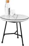 Garden furniture table and chairs set  | Round table with glass top and 2 comfortable chairs