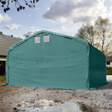 6x6m tent garage, PVC tarpaulin, dark green,