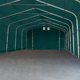 6x6m tent garage, PVC tarpaulin, dark green,