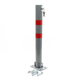 Parking Barrier Folding Car Park Bollard Security Driveway Post Lockable Round