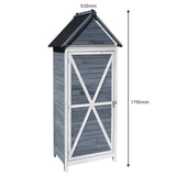 Garden Tool Shed made of Wood, 77x53x179cm, Wing Door & Saddle Roof