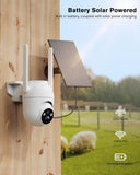 Outdoor Solar Surveillance Camera with SIM 2-Way Talk IP65 Waterproof