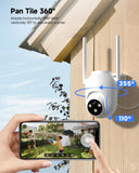 Outdoor / Indoor  Surveillance Camera with SIM Card: 360 Degree Camera PTZ Recording  / Night Vision