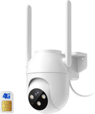 Outdoor / Indoor  Surveillance Camera with SIM Card: 360 Degree Camera PTZ Recording  / Night Vision