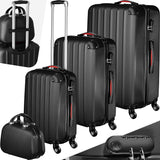 4-Piece Travel Suitcase, Suitcase Set with Removable Wheels Pink Black or Gold