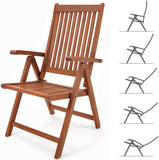 Garden Chair Set of 2 High-Backed Chairs