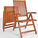 Garden Chair Set of 2 High-Backed Chairs