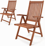 Garden Chair Set of 2 High-Backed Chairs