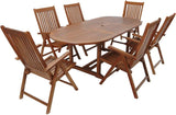 Folding, 7-Piece Table/Garden Furniture Set