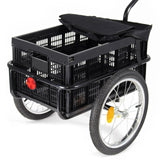 Bike Cargo Trailer, 50kg Load, Transport Box for Bicycle, Air Tyres