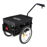 Bike Cargo Trailer, 50kg Load, Transport Box for Bicycle, Air Tyres