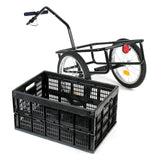 Bike Cargo Trailer, 50kg Load, Transport Box for Bicycle, Air Tyres