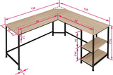 L shaped corner computer desktop | Includes 2 storage compartments