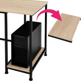 L shaped corner computer desktop | Includes 2 storage compartments