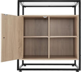 living room cabinet Coventry | with display shelves, cupboard and glass top