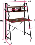 writing desk Exeter | 85.5x46.5x140 cm compact table with overhead storage