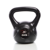 LUXTRI Kettlebell Black 8kg Cement-filled Dumbbell Round Weightlifting