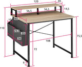 120 x 60 x 110 cm compact home office desk with innovative side