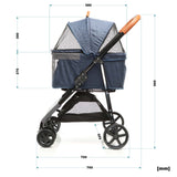 2in1 Dog Buggy Foldable Dog Pram Blue
